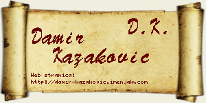 Damir Kazaković vizit kartica
